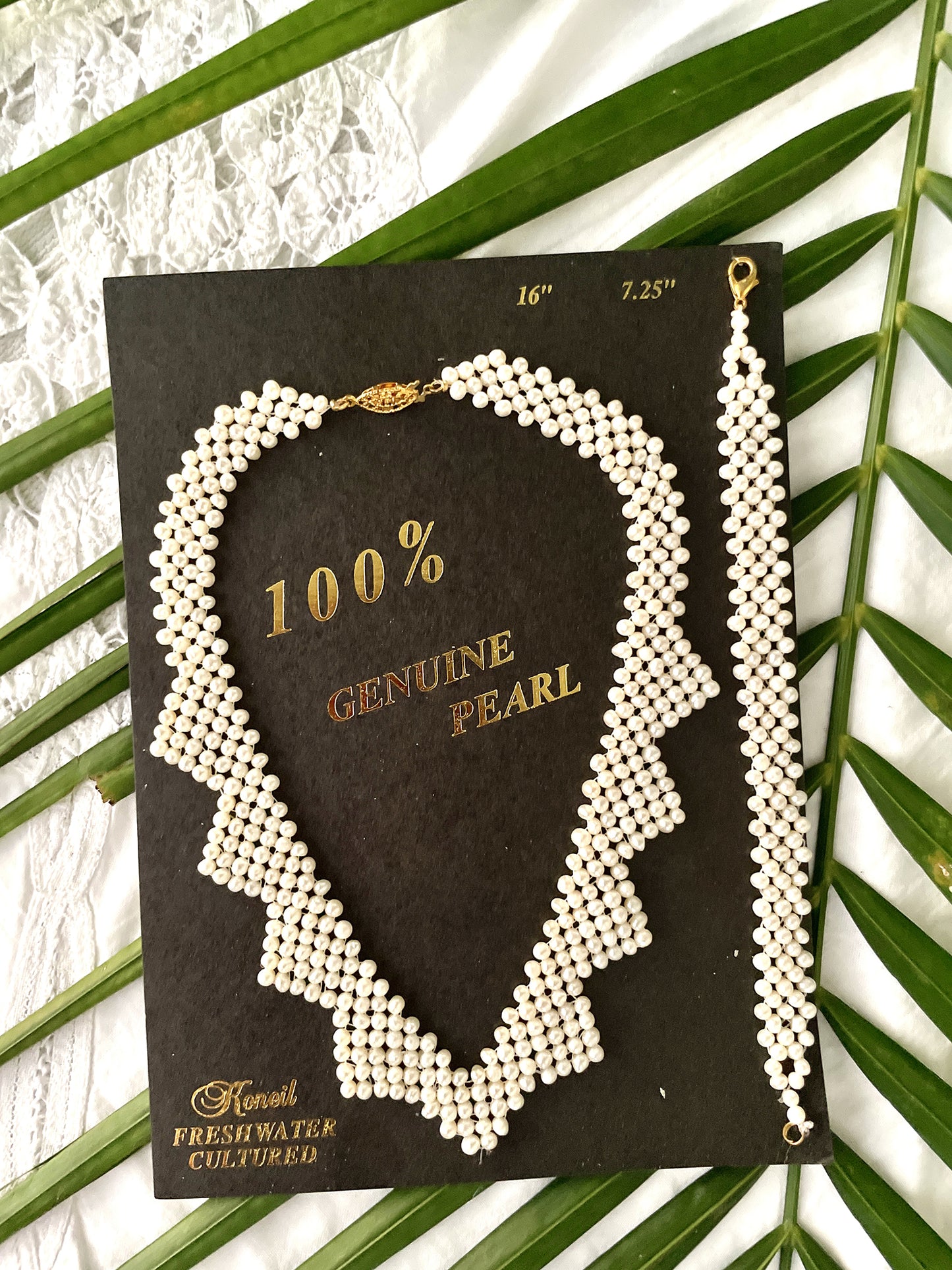 Elysian Elegance: 18K Gold Fill Vintage Pearl Necklace