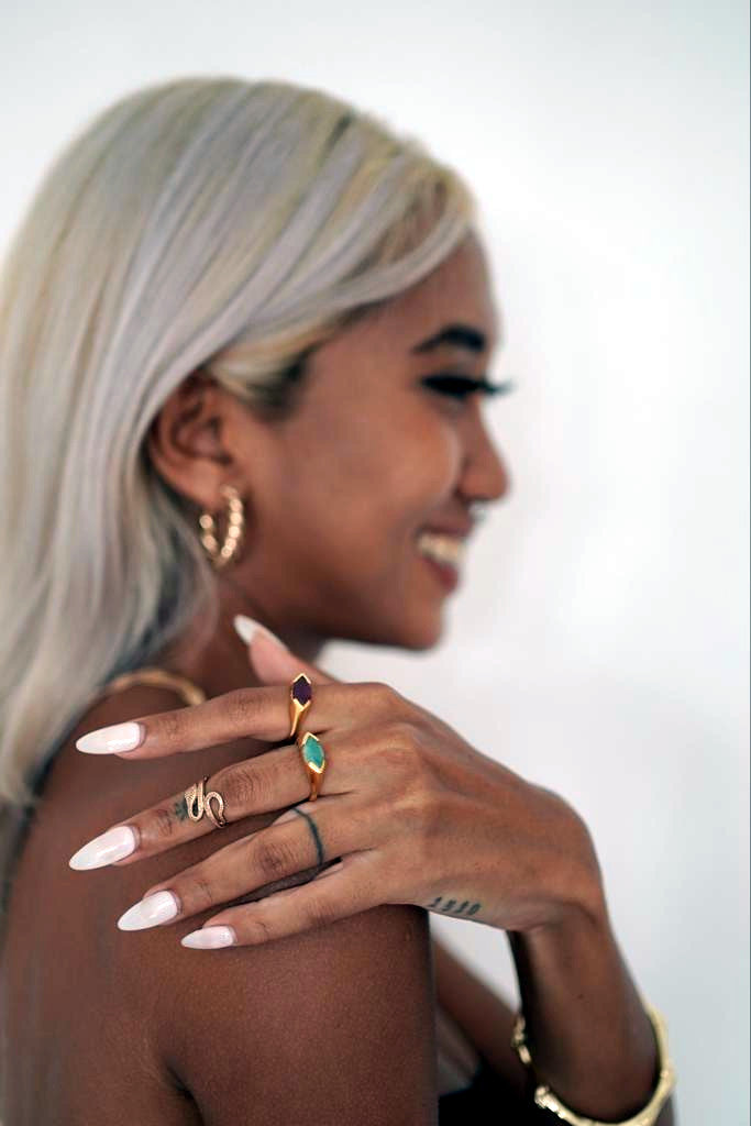 Celestial Guardian: I AM PROTECTED – Radiant Multi-Gemstone Ring