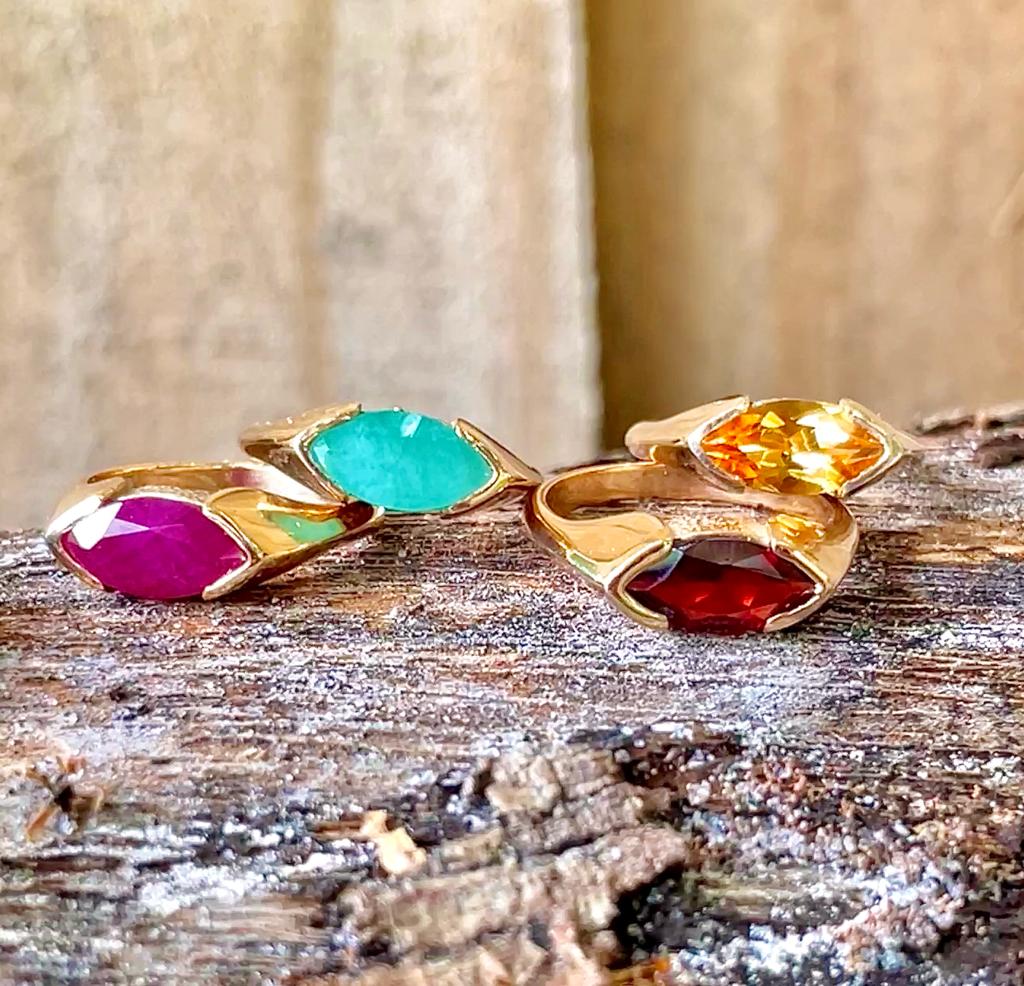 Celestial Guardian: I AM PROTECTED – Radiant Multi-Gemstone Ring
