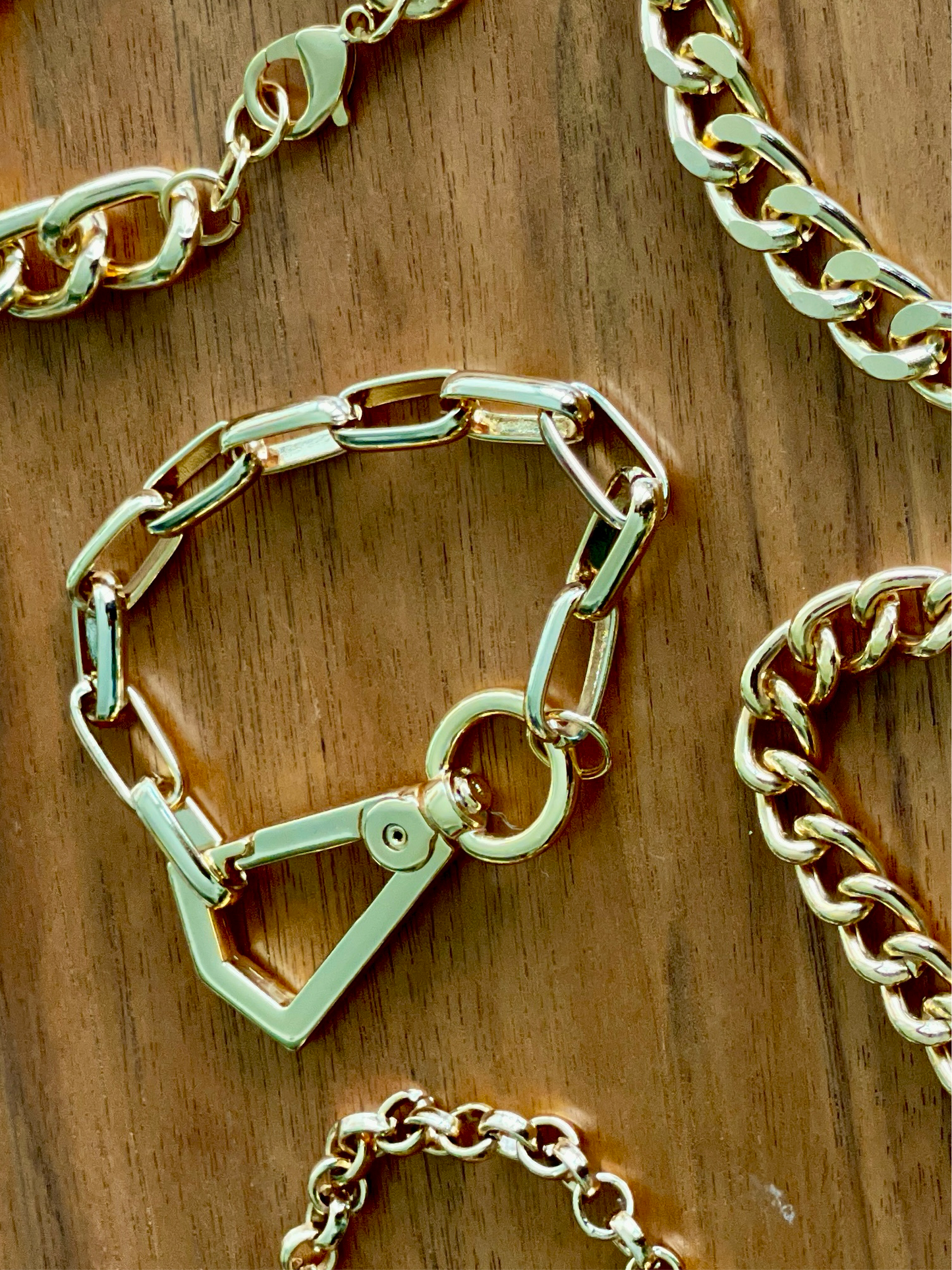 Golden Link Carabiner Bracelet