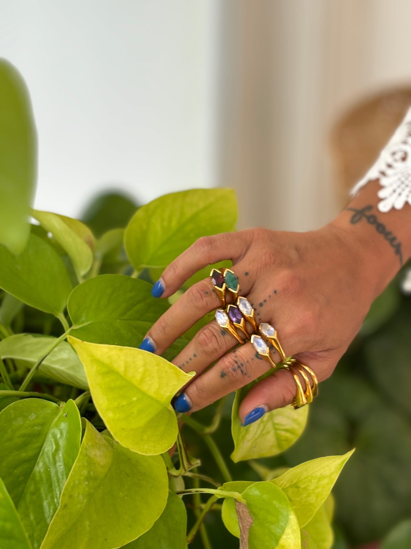 Celestial Guardian: I AM PROTECTED – Radiant Multi-Gemstone Ring