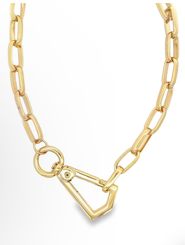Golden Link Carabiner Necklace