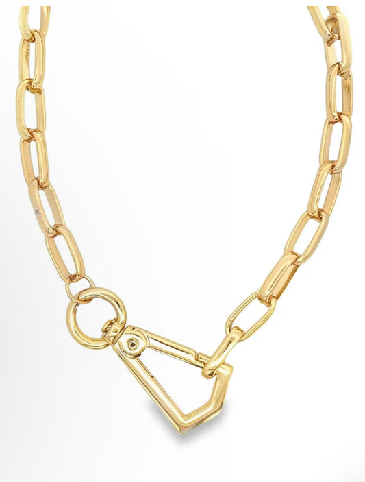 Golden Link Carabiner Necklace