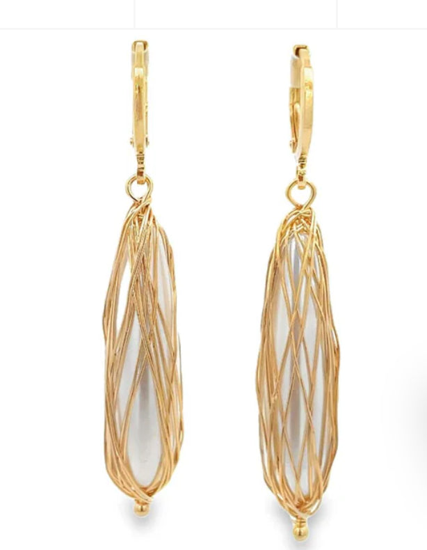 Celestial Cocoon Pearl Dangles