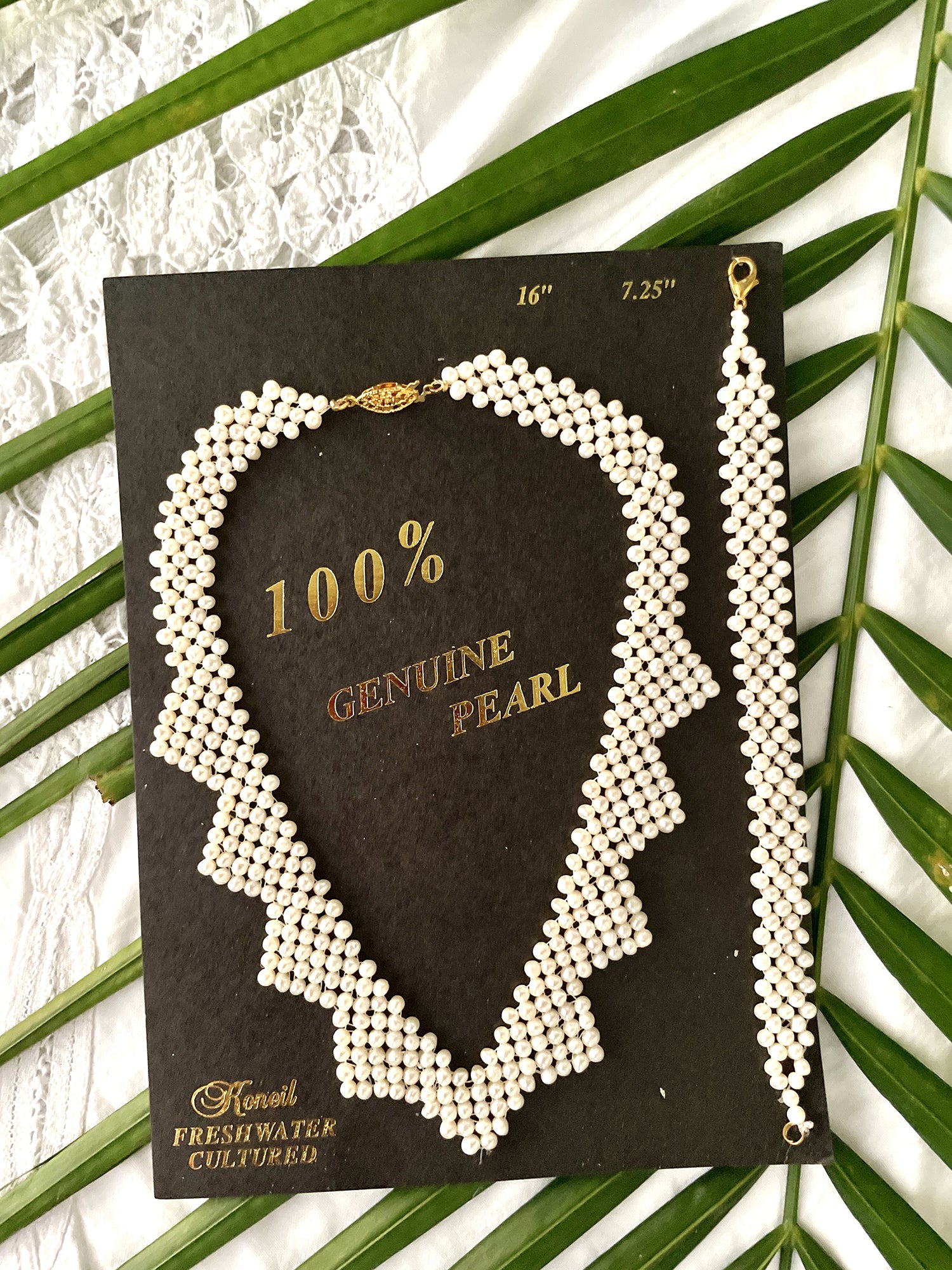 Elysian Elegance: 18K Gold Fill Vintage Pearl Necklace