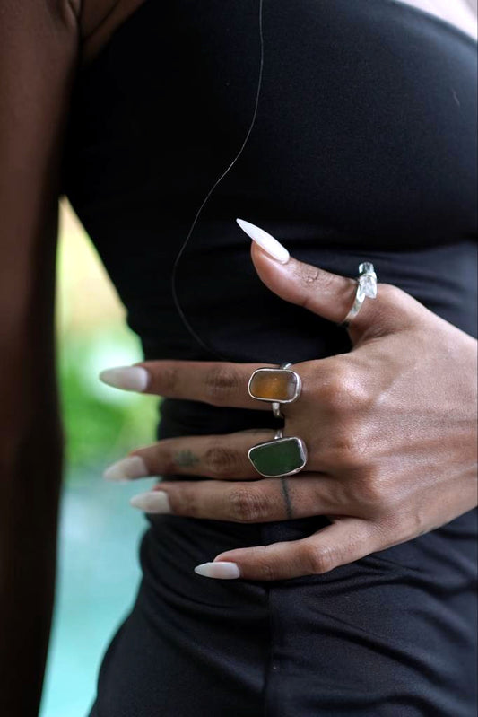 Ocean's Alchemy: Sea Glass Rings – From Trash to Treasure