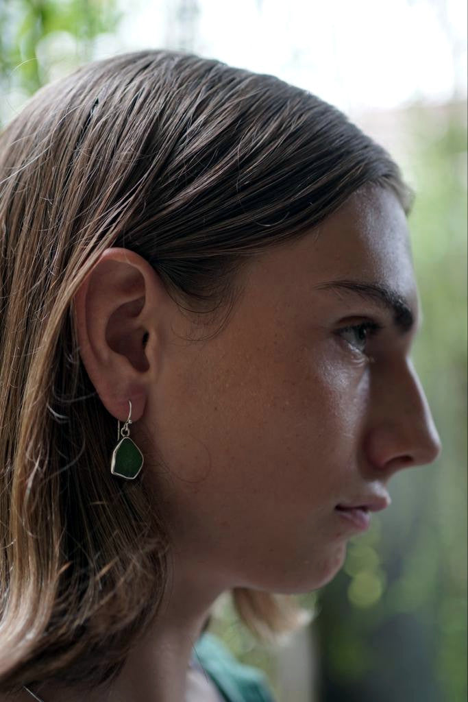 SeaGlass Serenade: Earrings of Ocean's Reclaimed Majesty