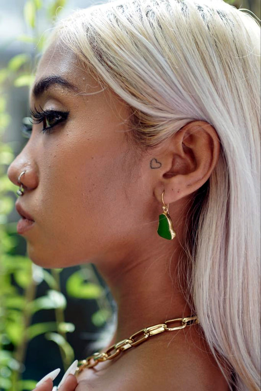 SeaGlass Serenade: Earrings of Ocean's Reclaimed Majesty
