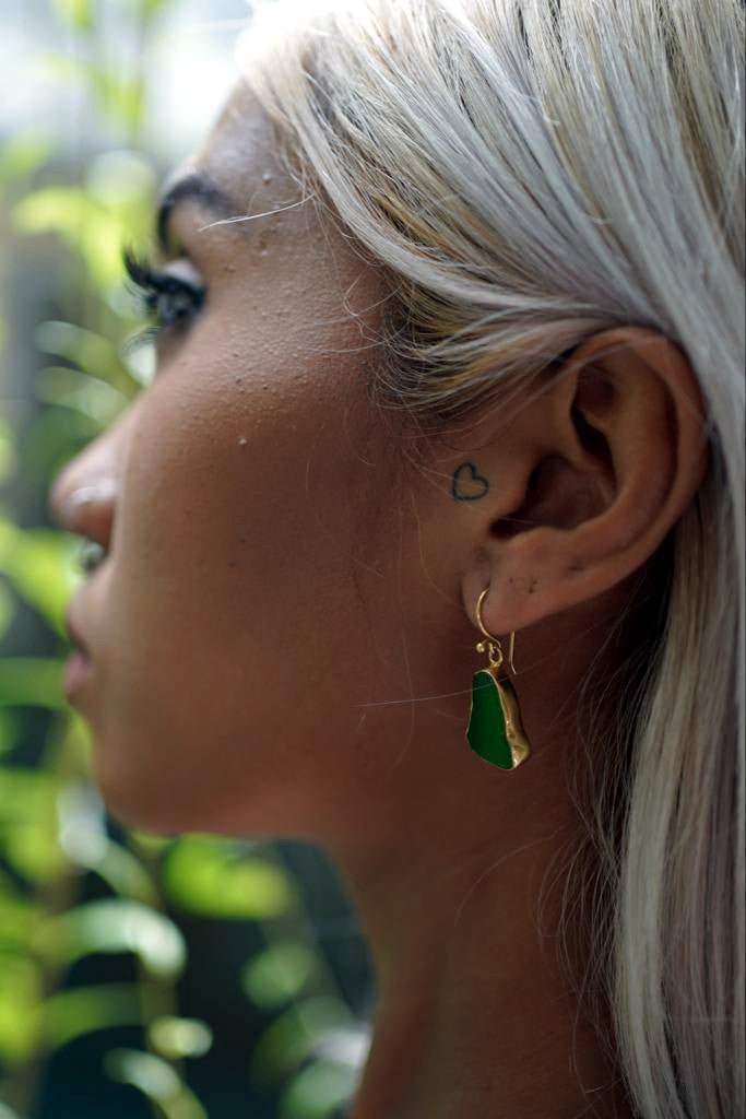 SeaGlass Serenade: Earrings of Ocean's Reclaimed Majesty